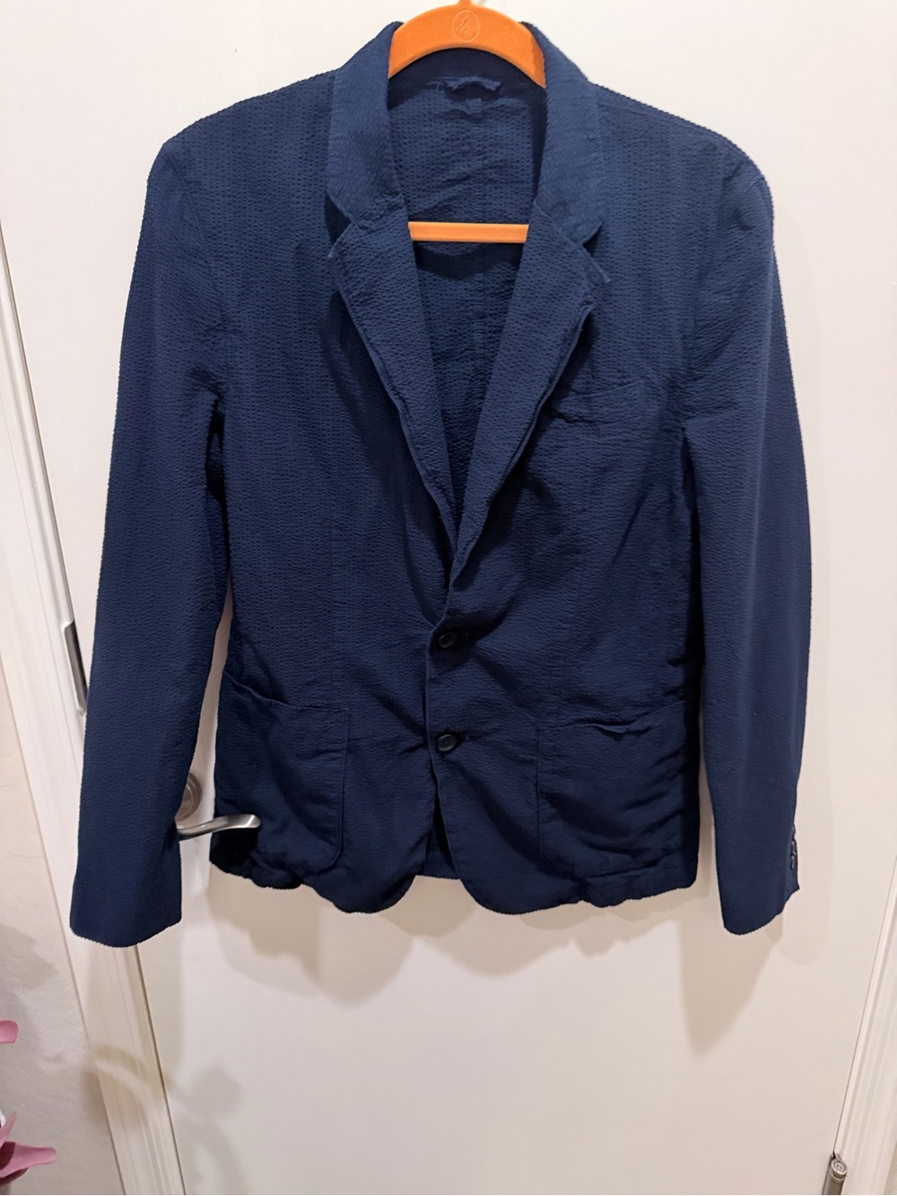 Tag Textured Navy Jacket